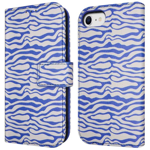 imoshion ﻿Design Klapphülle für das iPhone SE (2022 / 2020) / 8 / 7 / 6(s) - White Blue Stripes