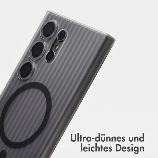 Accezz Lite Backcover mit MagSafe | Fluted | Samsung Galaxy S24 Ultra - Grau