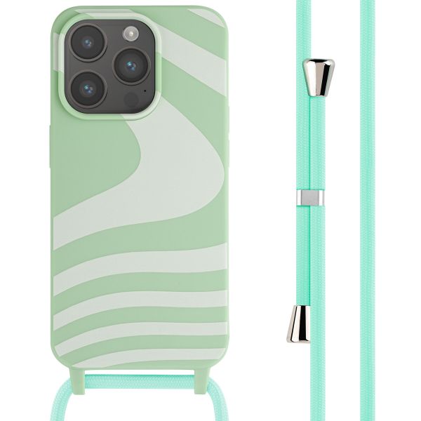 imoshion Silikonhülle design mit Band für das iPhone 15 Pro - Retro Green