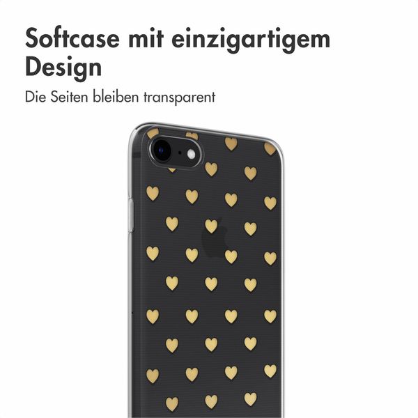 imoshion Design Hülle iPhone SE (2022 / 2020) / 8 / 7 - Golden Hearts