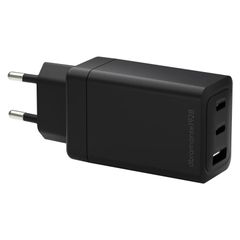 dbramante1928 Re-charge Ladegerät 2x USB-C 65 W und USB-A 18 W - Schwarz
