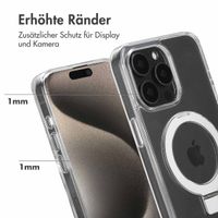 Accezz Ring Stand Backcover mit MagSafe für das iPhone 15 Pro Max - Transparent