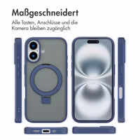 Accezz Ring Stand Backcover mit MagSafe iPhone 16 - Blau