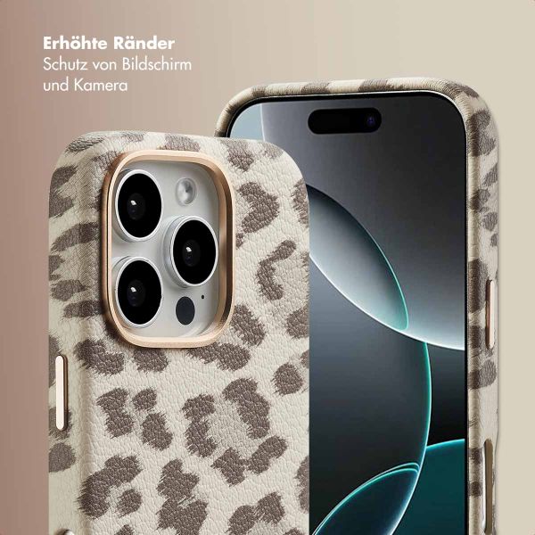 Selencia Sabi Backcover Leopardenmuster mit MagSafe Apple iPhone 16 Pro - Soft Ivory