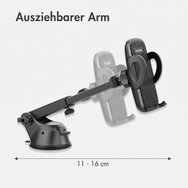 imoshion ﻿ Telefonhalter für das Auto - Verstellbar - Universell - Carbon - Armaturenbrett / Scheibe - Schwarz