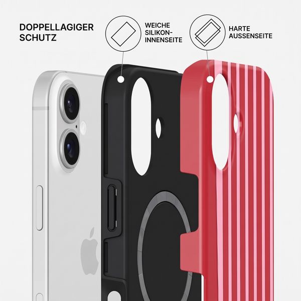 Burga Tough Back Cover MagSafe Apple iPhone 16 - Strawberry Jam