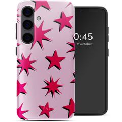 Selencia Vivid Back Cover Samsung Galaxy S24 - Stars Rubine Red Light Pink