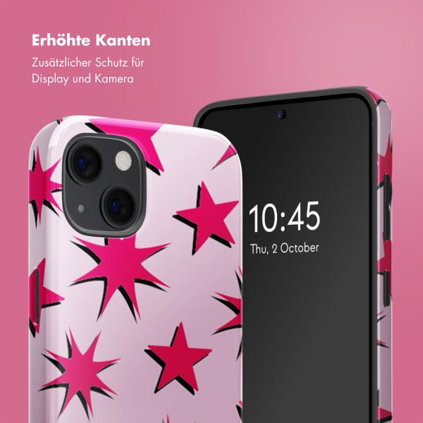 Selencia Vivid Tough Back Cover MagSafe für das iPhone 13 - Stars Rubine Red Light Pink