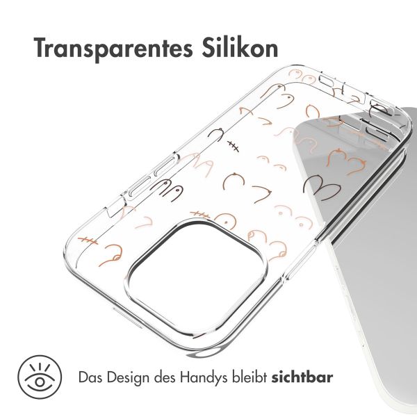 imoshion Design Hülle für das iPhone 14 Pro - Boobs all over - Transparent