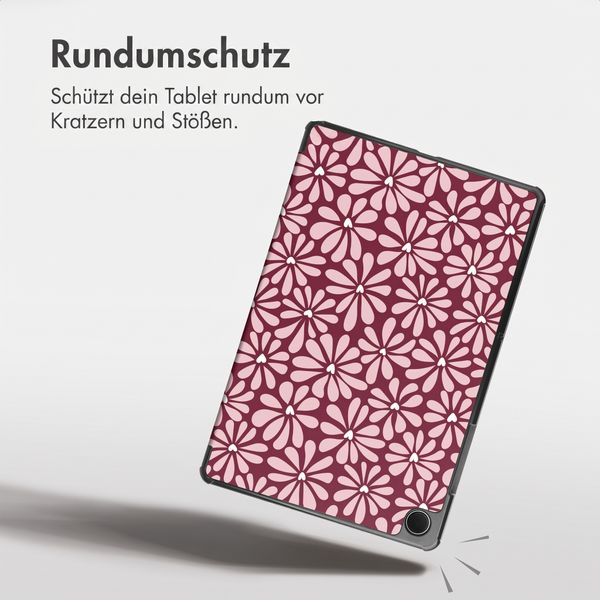 imoshion Design Trifold Klaphülle Samsung Galaxy Tab A11 Plus / A9 Plus - Bloom Love Blush