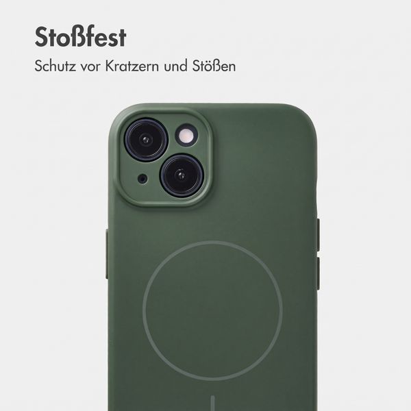 Accezz Grip Backcover mit MagSafe Apple iPhone 14 - Dunkelgrün