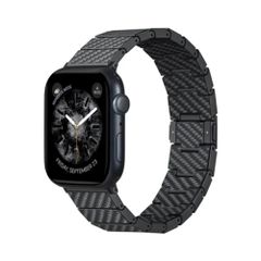 Pitaka Carbonfaser Armband für Apple Watch | 44/45/46/49 mm - Modern Carbon Black