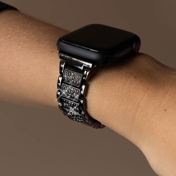 Selencia Sparkle Armband für das  Apple Watch Series 1 t/m 9 / SE (38/40/41 mm) | Series 10 / 11 (42 mm) - Schwarz