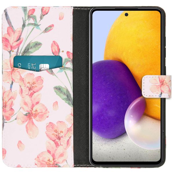 imoshion Design TPU Klapphülle Samsung Galaxy A72 - Blossom Watercolor