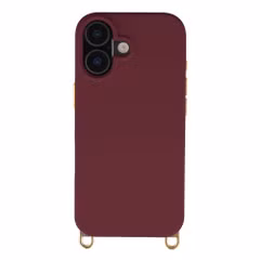 Selencia Rivièra Backcover mit MagSafe mit abnehmbaren Haken Apple iPhone 16 - Bold Burgundy