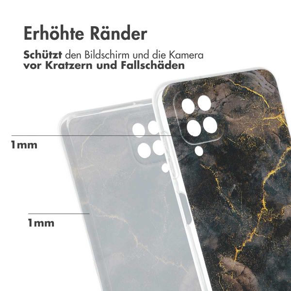 imoshion Design Hülle Samsung Galaxy A12 - Black Marble