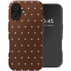 Selencia Vivid Back Cover Apple iPhone 17 - Happy Dots Chocolate