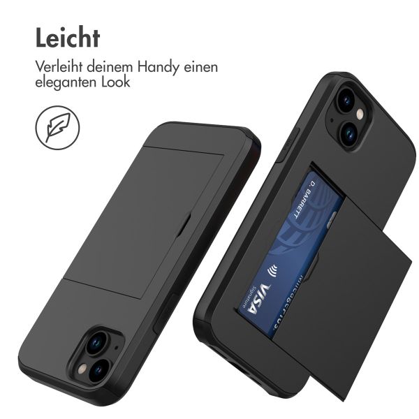 imoshion Backcover mit Kartenfach Apple iPhone 14 - Schwarz