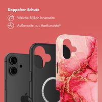 Selencia Vivid Tough Back Cover mit MagSafe für das Apple iPhone 16 - Rosy Marble