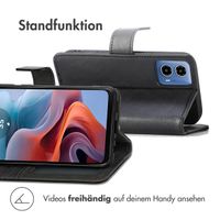 imoshion Luxuriöse Klapphülle Motorola Moto G34 - Schwarz