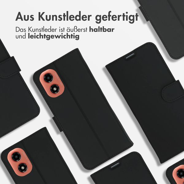 Accezz Wallet TPU Klapphülle Motorola Moto G04 / G24 - Schwarz