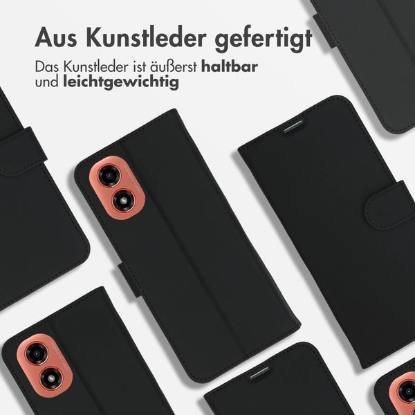 Accezz TPU Klapphülle für das Motorola Moto G04 / G24 - Schwarz