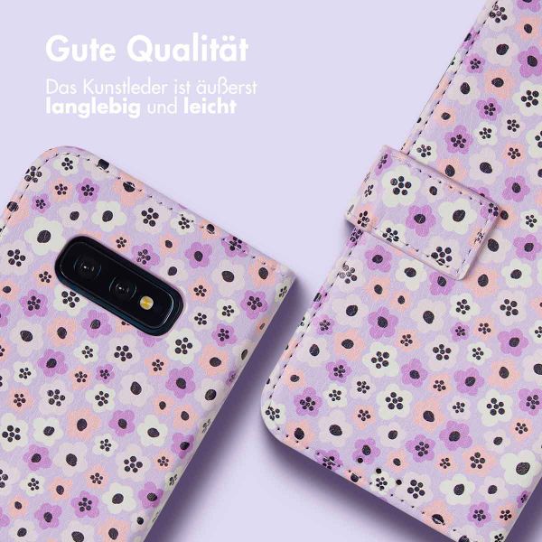 imoshion Design Klapphülle Samsung Galaxy S10e - Purple Flowers