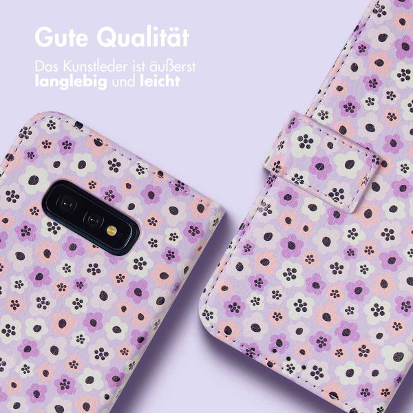 imoshion ﻿Design Klapphülle für das Samsung Galaxy S10e - Purple Flowers