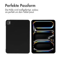 Accezz Liquid Silicone Back Cover mit Stifthalter Apple iPad Pro 11 (2024) M4 - Schwarz