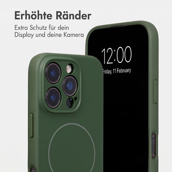 Accezz Grip Backcover mit MagSafe Apple iPhone 16 Pro - Dunkelgrün