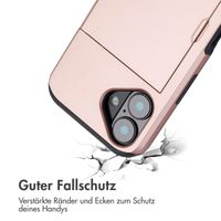 imoshion Backcover mit Kartenfach für das iPhone 16 - Rose Gold