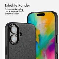 Accezz MagSafe Leather Backcover Apple iPhone 16 - Onyx Black