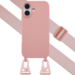 Selencia SilikonHülle mit abnehmbarem Band Apple iPhone 17 - Sand Pink