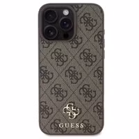 Guess 4G Metal Logo Back Cover MagSafe Apple iPhone 16 Pro - Braun
