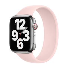 Apple Silikon Solo Loop für das  Apple Watch | 44/45/46/49 mm - Größe 8 - Chalk Pink