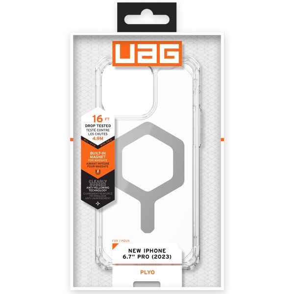 UAG Plyo Backcover MagSafe Apple iPhone 15 Pro Max - Ice Clear
