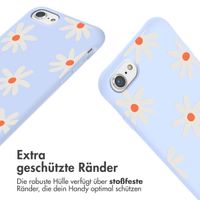 imoshion SilikonHülle design mit Band Apple iPhone SE (2022 / 2020) / 8 / 7 - Lila Flower Distance