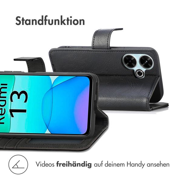 imoshion Luxuriöse Klapphülle Xiaomi Redmi 13 4G - Schwarz