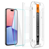 Spigen GLAStR Fit Displayschutzfolie 2er-Pack + Applicator für das Apple iPhone 15 Pro
