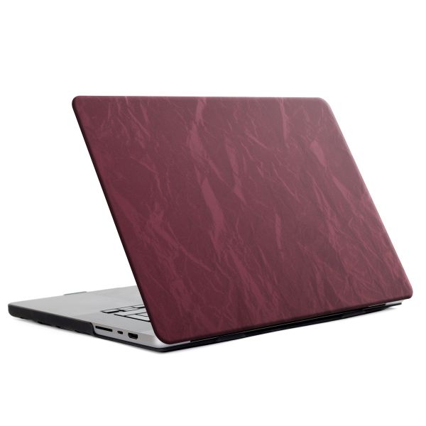 Selencia Cover mit Samtoberfläche Apple MacBook Pro 14 Zoll (2021 / 2023 M3 chip / 2024 M4 chip / 2025 M5 chip) - Dunkelrot