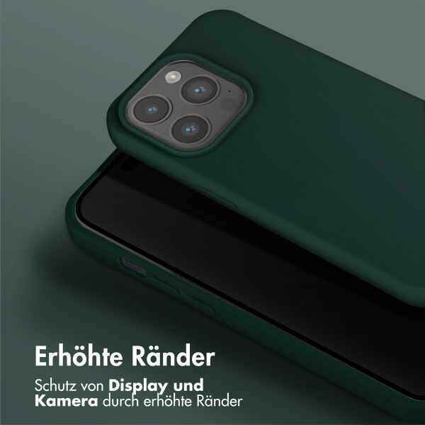 Selencia SilikonHülle mit abnehmbarem Band Apple iPhone 15 Pro - Dunkelgrün