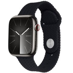 imoshion Geflochtenes Silikonarmband für das  Apple Watch Series 1 t/m 9 / SE (38/40/41 mm) | Series 10 / 11 (42 mm) - Schwarz