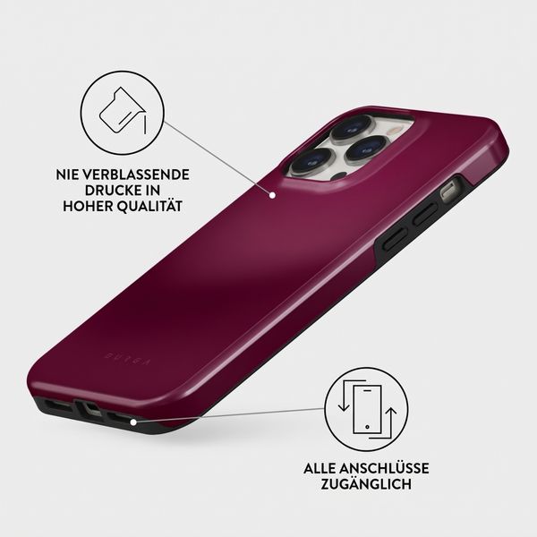Burga Tough Back Cover MagSafe Apple iPhone 14 Pro - Dark Cherry