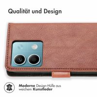 imoshion Luxuriöse Klapphülle für das Xiaomi Redmi Note 13 (5G) - Braun