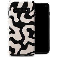 Selencia Vivid Tough Back Cover für das Samsung Galaxy S10 - Art Wave Black