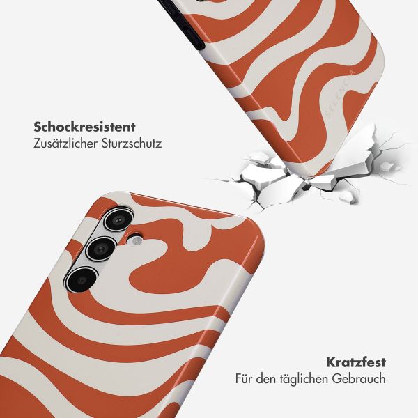 Selencia Vivid Tough Back Cover für das Samsung Galaxy A55 - Dream Swirl Orange