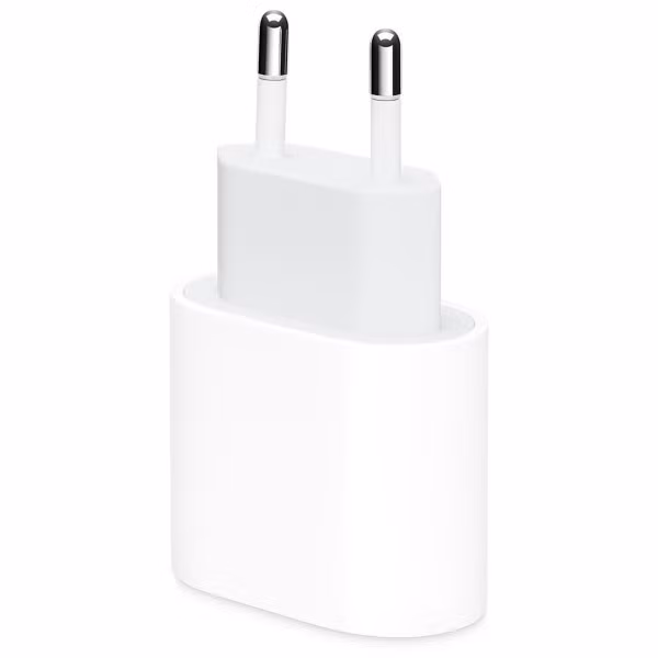 Apple Original USB-C Power Adapter 20 Watt + Original USB-C auf USB-C Ladekabel - 2 Meter - Weiß