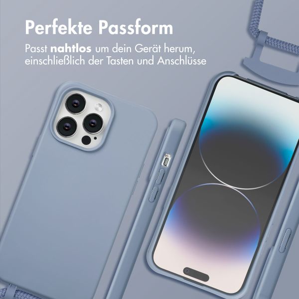 imoshion Color Backcover mit abnehmbarem Handykette und MagSafe Apple iPhone 14 Pro Max - Ash Blue