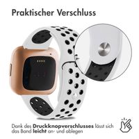 imoshion Silikonband Sport für das Fitbit Versa 2 / Versa Lite - Weiß / Schwarz