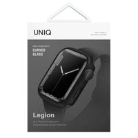 Uniq Legion Apple Watch Hülle mit Gehärtetem Glas-Displayschutz für die Apple Watch 7-9 - 41 mm - Midnight Black